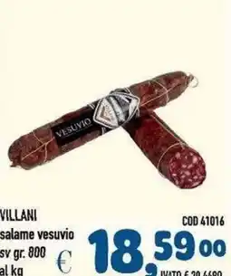 Del Prete Distribuzioni Villani salame vesuvio offerta