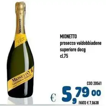 Mionetto prosecco valdobbiadene superiore docg