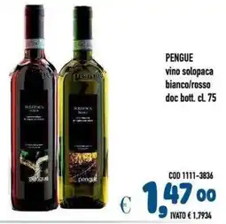 Del Prete Distribuzioni Pengue vino solopaca bianco/rosso doc offerta