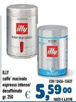 Del Prete Distribuzioni ILLY caffè macinato espresso intenso/decaffeinato offerta