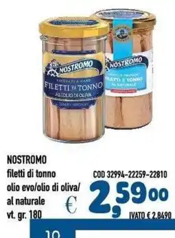 Del Prete Distribuzioni Nostromo filetti di tonno offerta
