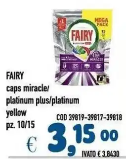 Del Prete Distribuzioni Fairy caps miracle/ platinum plus/platinum yellow offerta