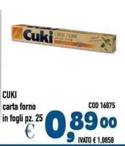 Del Prete Distribuzioni Cuki carta forno offerta