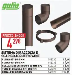 Ottimax gutta sistema di raccolta e scarico acque piovane offerta