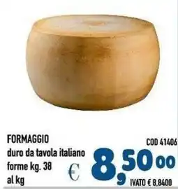 Del Prete Distribuzioni Formaggio duro da tavola italiano offerta
