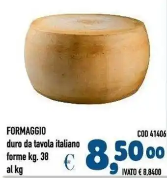 Formaggio duro da tavola italiano