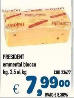 Del Prete Distribuzioni President emmental blocco offerta