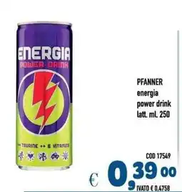 Del Prete Distribuzioni Pfanner energia power drink offerta