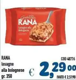 Del Prete Distribuzioni Rana lasagne alla bolognese offerta