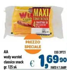 Del Prete Distribuzioni wudy wurstel classico snack offerta