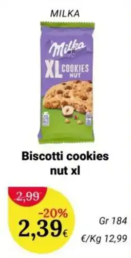 Re Mercato Lucrezia Milka biscotti cookies nut xl offerta