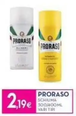 Proshop Proraso schiuma offerta