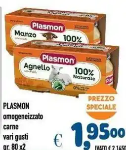 Del Prete Distribuzioni Plasmon omogeneizzato carne vari gusti offerta