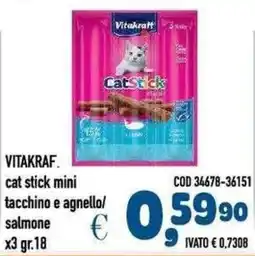 Del Prete Distribuzioni Vitakraft cat stick mini tacchino e agnello/salmone offerta
