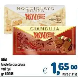 Del Prete Distribuzioni Novi tavolaletta cioccolato offerta