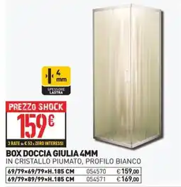 Ottimax Box doccia giulia 4mm offerta