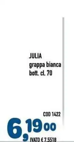 Del Prete Distribuzioni Julia grappa bianca offerta
