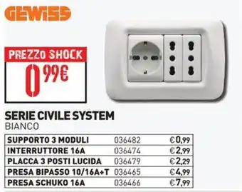 Gewiss Serie Civile System Bianco