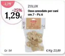 Re Mercato Lucrezia Zolux Osso annodato per cani offerta