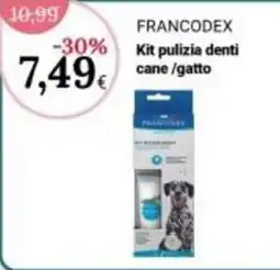 Re Mercato Lucrezia Francodex Kit pulizia denti cane / gatto offerta