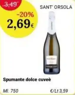 Re Mercato Lucrezia Sant' Orsola Spumante dolce cuvée offerta