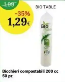 Re Mercato Lucrezia Bicchieri compostabili Bio Table offerta