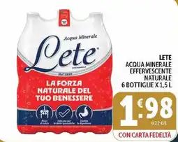 Deco Market Lete acqua minerale effervescente naturale offerta