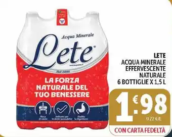 Lete acqua minerale effervescente naturale
