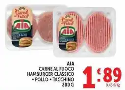 Deco Market AIA carne al fuoco hamburger classico offerta