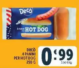 Deco Market Decò panini per hot dog offerta