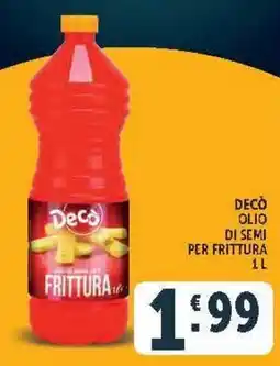Deco Market Decò olio di semi per frittura offerta