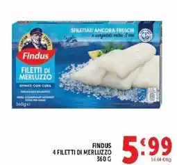 Deco Market Findus filetti di merluzzo offerta