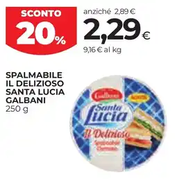 Unicoop Etruria Spalmabile il delizioso santa lucia galbani offerta