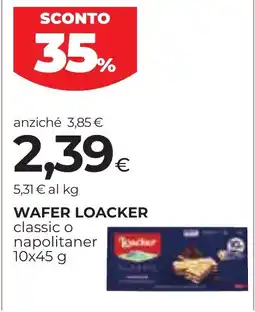 Unicoop Etruria Wafer Loacker classic offerta