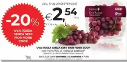 Unicoop Etruria Uva Rossa senza semi Fior Fiore Coop offerta