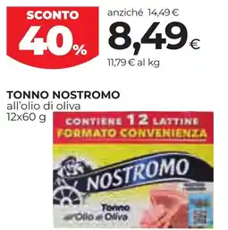 Unicoop Etruria Tonno Nostromo all'olio di oliva offerta