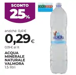 Unicoop Etruria Acqua minerale naturale Valmora offerta