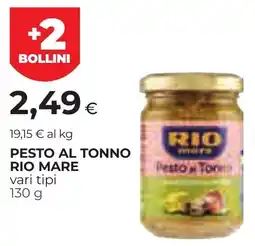 Unicoop Etruria Pesto al tonno Rio mare offerta