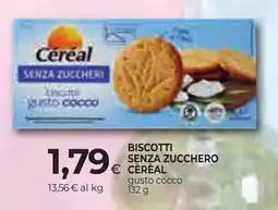 Unicoop Etruria Biscotti senza zucchero Céréal gusto cocco offerta