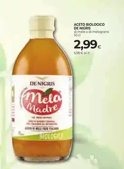 Unicoop Etruria Aceto biologico de nigris mela madre offerta
