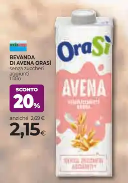 Unicoop Etruria Beveranda di avena OraSi offerta