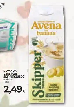 Unicoop Etruria Avena banana Skipper Zuegg offerta