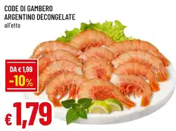 Famila Market Code di gambero argentino decongelate offerta