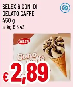 Famila Market Selex 6 coni di gelato caffè offerta