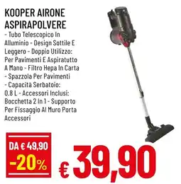 Famila Market Kooper Airone Aspirapolvere offerta