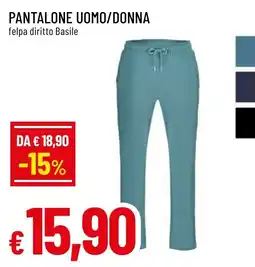 Famila Market Pantalone uomo/donna felpa diritto Basile offerta