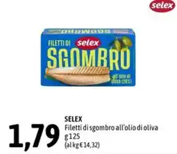 Madis Selex Filetti di sgombro all'olio di oliva offerta
