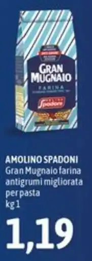 Madis AMOLINO SPADONI Gran Mugnaio farina antigrumi migliorata per pasta offerta
