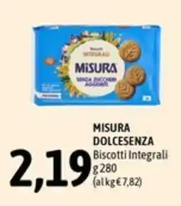 Madis Misura Dolcesenza Biscotti Integrali offerta