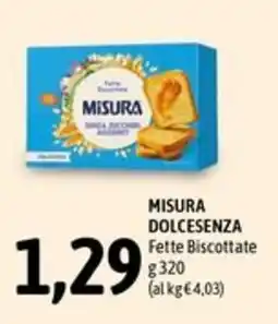 Madis Misura Dolcesenza Fette Biscottate offerta